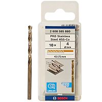 Сверло по металлу HSS-Co 4x43x75 мм (10 шт) BOSCH (2608585880) купить в Гродно