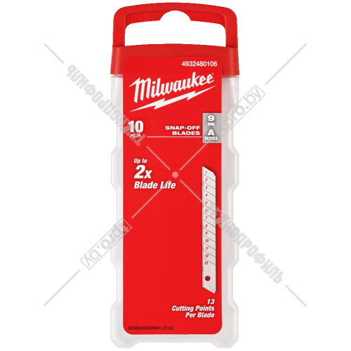 Запасное лезвие 9 мм к ножу (10 шт) Milwaukee (4932480106) купить в Гродно фото 3