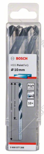 Сверло по металлу 10х133 мм HSS PointTeQ (10 шт) BOSCH (2608577268) купить в Гродно