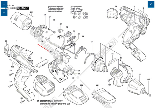 Выключатель к шуруповерту PSR 18 LI-2 BOSCH (2609005123) купить в Гродно фото 2