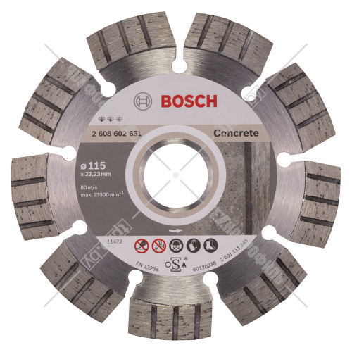 Алмазный круг Best for Concrete 115х22,23 мм BOSCH (2608602651) купить в Гродно фото 2