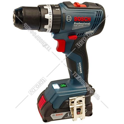 Дрель-шуруповерт ударная аккумуляторная GSB 18V-65 Professional BOSCH (06019N3100) купить в Гродно фото 6