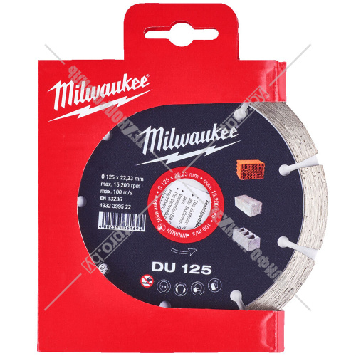 Алмазный круг по бетону / кирпичу DU 125x22,23 мм Milwaukee (4932399522) купить в Гродно