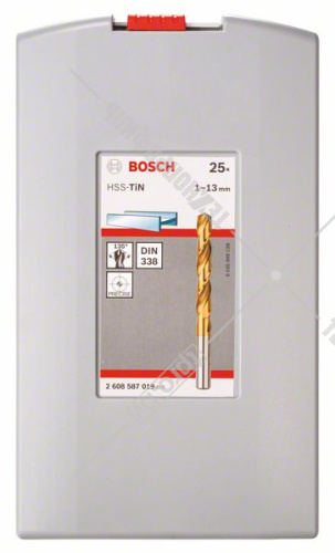 Набор сверл по металлу HSS-TiN 1-13 мм (25 шт) BOSCH (2608587019) купить в Гродно фото 2