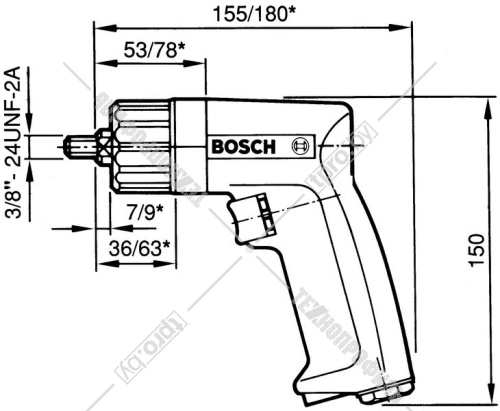 Пневматическая дрель BOSCH (0607160505) купить в Гродно фото 3