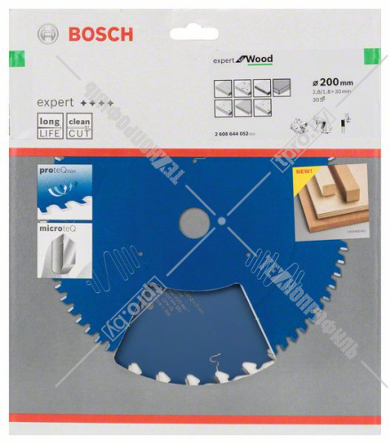 Пильный диск 200х2,8х30 мм Z30 Expert for Wood BOSCH (2608644052) купить в Гродно