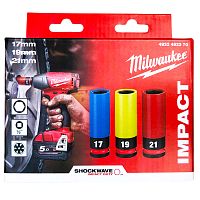 Набор торцовых ударных головок Shockwave "Auvtomotive" 17/19/21 мм (1/2") GEN II Milwaukee (4932493370) купить в Гродно
