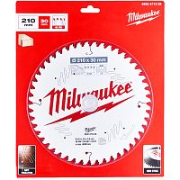 Пильный диск 210х2,8х30 мм Z48 по дереву Milwaukee (4932471325) купить в Гродно