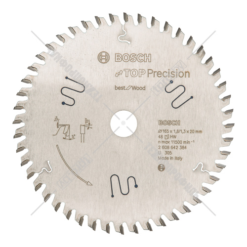 Пильный диск 165х2,6х20 мм Z48 Top Precision Best for Wood BOSCH (2608642384) купить в Гродно фото 2
