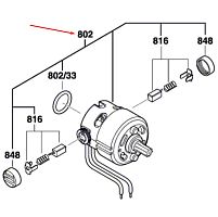 Двигатель 18В к винтоверту GDR 18 V-LI BOSCH (2609199276) купить в Гродно