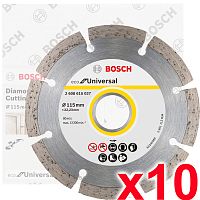 Алмазный круг ECO for Universal 115x22,23 мм (10 шт) BOSCH (2608615040) купить в Гродно