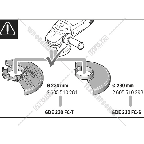 Кожух пылеудаления GDE 230 FC-S Professional к GWS 22-230 H/JH BOSCH (1600A003DL) купить в Гродно фото 4