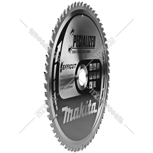 Пильный диск EFFICUT 260x2,15х30 мм Z60 (для аккумуляторных пил) MAKITA (B-67234) купить в Гродно фото 3