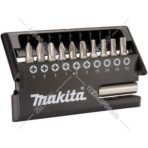 Набор бит (11 шт) + магнитный держатель MAKITA (D-30651) купить в Гродно фото 2