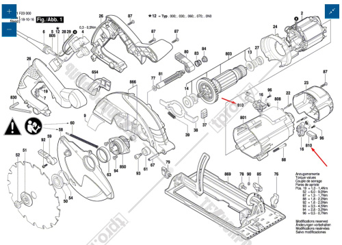 Угольные щетки к пиле GKS 190 BOSCH (1619P06346) купить в Гродно фото 3