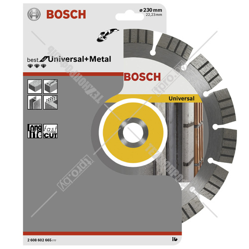 Алмазный круг Best for Universal and Metal 230х22,23 мм BOSCH (2608602665) купить в Гродно