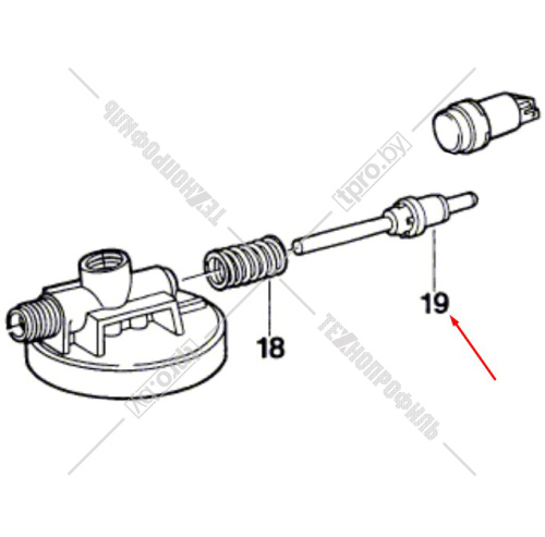 Плунжер (поршень краскопульта) к PSP 260 BOSCH (1609390464) купить в Гродно