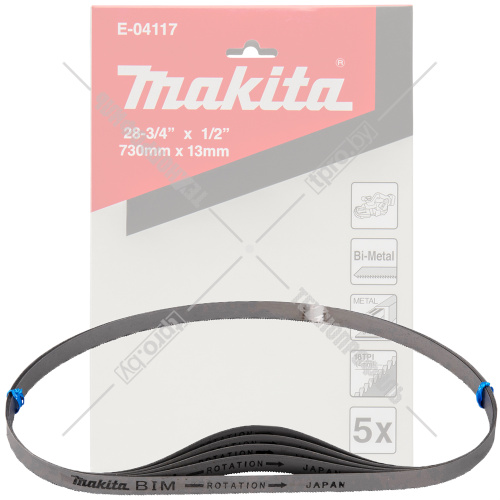 Пильное полотно по металлу (5 шт) для DPB184 (730х13х18TPI) MAKITA (E-04117) купить в Гродно