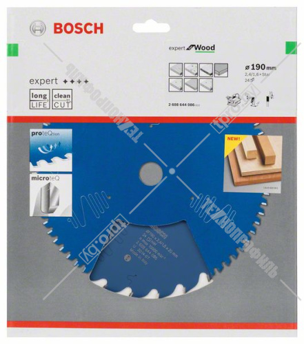 Пильный диск 190x2,4хFFi мм Z24 Expert for Wood BOSCH (2608644086) купить в Гродно