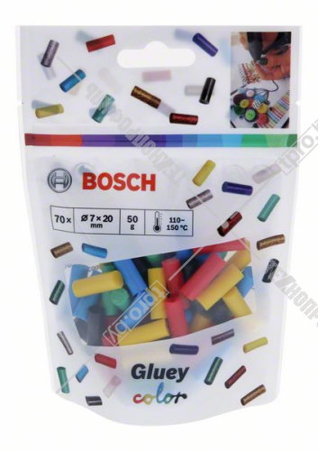 Клеевые стержни для ручки Gluey 7x20 мм (70 шт) BOSCH (2608002005) купить в Гродно