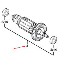 Якорь в сборе к GSB 13 RE BOSCH (2604011375) купить в Гродно