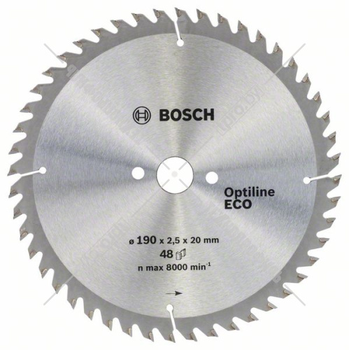 Пильный диск 190х2,5х20/16 мм Z48 ECO for Optiline BOSCH (2608641788) купить в Гродно фото 2