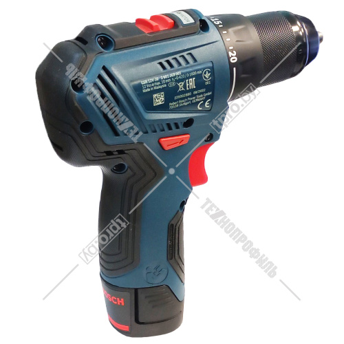 Дрель-шуруповерт аккумуляторная GSR 12V-30 Professional BOSCH (06019G9000) купить в Гродно фото 7