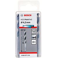 Сверло по металлу 4,2х75 мм HSS PointTeQ BOSCH (2608577210) купить в Гродно