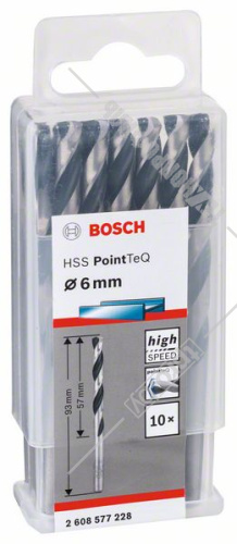 Сверло по металлу 6х93 мм HSS PointTeQ (1 шт) BOSCH (2608577228-A1) купить в Гродно фото 2