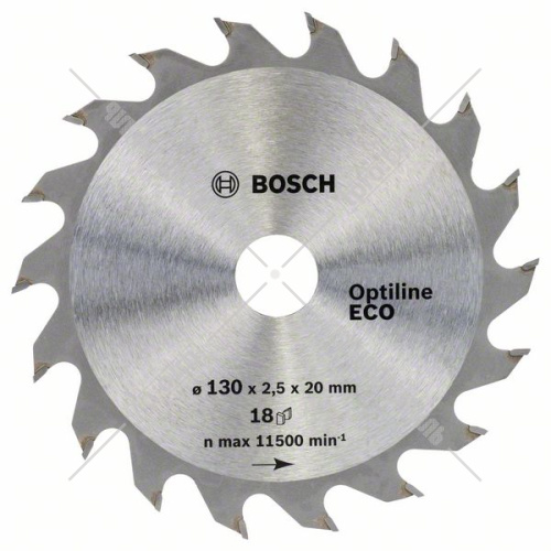 Пильный диск 130х2,5х20/16 мм Z18 Optiline ECO BOSCH (2608641781) купить в Гродно фото 2