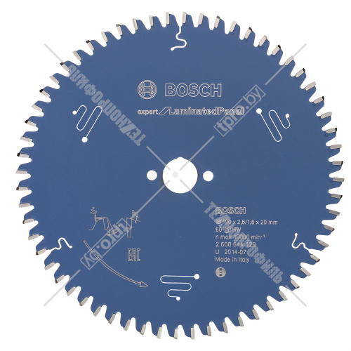 Пильный диск 190х2,6х20 мм Z60 Expert for Laminated Panel BOSCH (2608644129) купить в Гродно фото 2