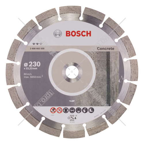 Алмазный круг Expert for Concrete 230х22,23 мм BOSCH (2608602559) купить в Гродно фото 2
