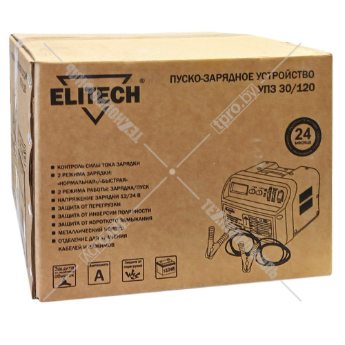 Пуско-зарядное устройство УПЗ 30/120 (120 A / 400 Ah) ELITECH (172548) купить в Гродно фото 2