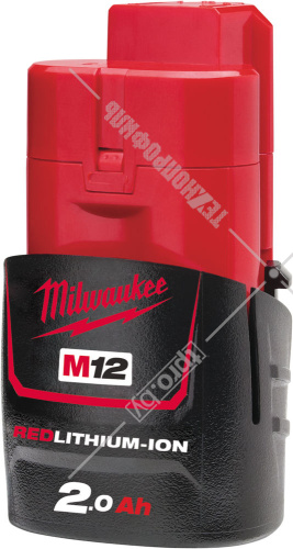 Аккумулятор M12 B2 (2.0 Ah) Milwaukee (4932430064)