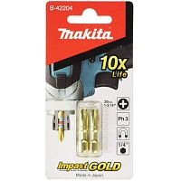 Бита Impact Gold Shorton PH3 30 мм E-form (2 шт) MAKITA (B-42204) купить в Гродно