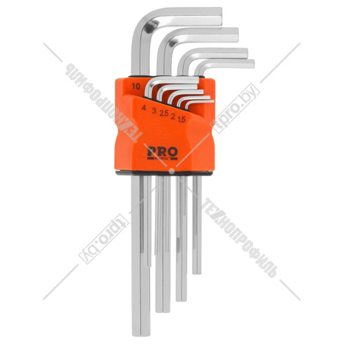 Набор шестигранных ключей 1,5-10 мм (9 пред) длинных PRO STARTUL (PRO-89109) купить в Гродно фото 3