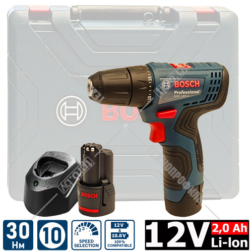 Дрель-шуруповерт аккумуляторная GSR 120-LI Professional BOSCH (06019G8000) купить в Гродно