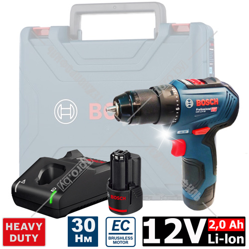Дрель-шуруповерт аккумуляторная GSR 12V-30 Professional BOSCH (06019G9000) купить в Гродно