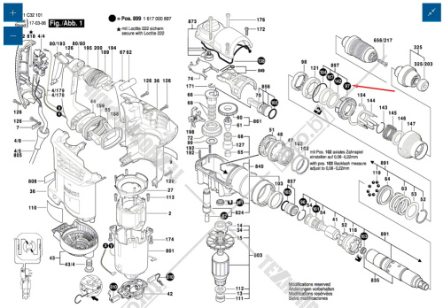 Уплотняющая гильза к GBH 4-32 DFR BOSCH (1610314005) купить в Гродно фото 2