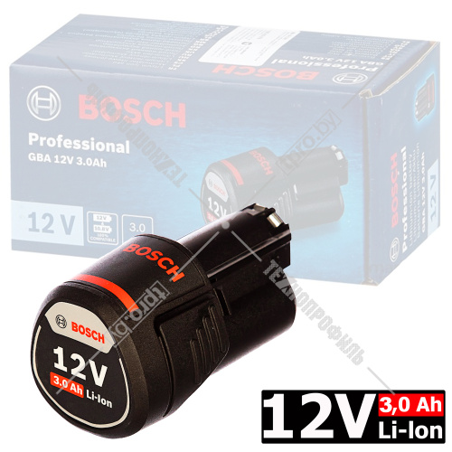 Аккумулятор GBA 12 V 3.0 Ah (1 шт) Professional BOSCH (1600A00X79) купить в Гродно