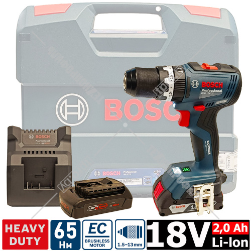Дрель-шуруповерт ударная аккумуляторная GSB 18V-65 Professional BOSCH (06019N3100) купить в Гродно