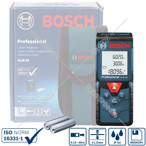 Лазерный дальномер GLM 40 Professional BOSCH (0601072900) купить в Гродно