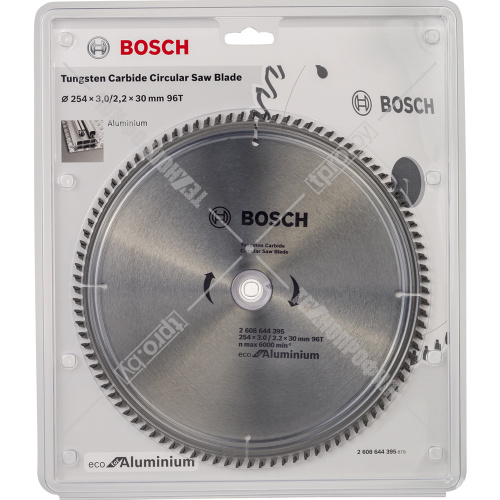 Пильный диск 254х3,0х30 мм Z96 ECO for Aluminium BOSCH (2608644395) купить в Гродно
