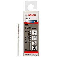 Сверло по металлу HSS-G 2,5x30x57 мм (10 шт) BOSCH (2608595053) купить в Гродно