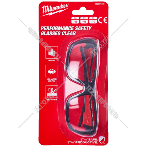 Защитные очки PERFORMANCE (бесцветные) Milwaukee (4932471883) купить в Гродно фото 3