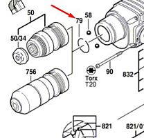Кольцо стопорное к GBH 2-24 FDR / PBH 3000-2 FRE BOSCH (1614601026) купить в Гродно