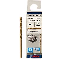 Сверло по металлу HSS-Co 3x33x61 мм (10 шт) BOSCH (2608585876) купить в Гродно
