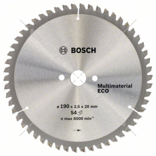 Пильный диск 190х2,5х20/16 мм Z54 Multi Material BOSCH (2608641801) купить в Гродно фото 2