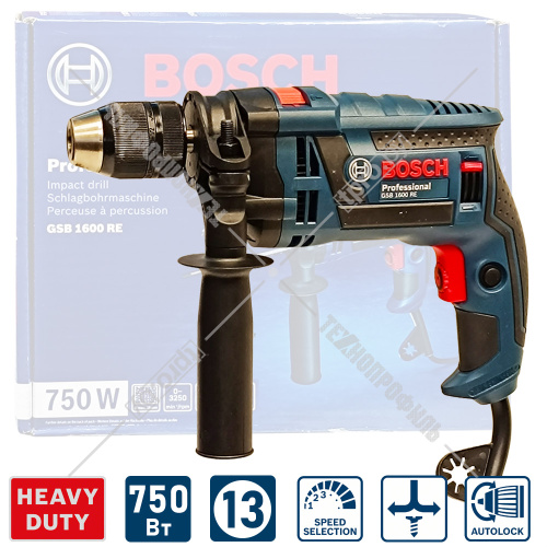 Дрель ударная GSB 1600 RE Professional BOSCH (0601228200) купить в Гродно Дрель ударная GSB 1600 RE Professional BOSCH (0601228200) купить в Гродно