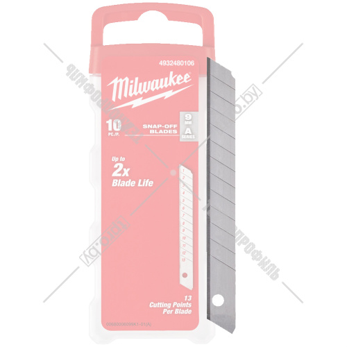 Запасное лезвие 9 мм к ножу (10 шт) Milwaukee (4932480106) купить в Гродно